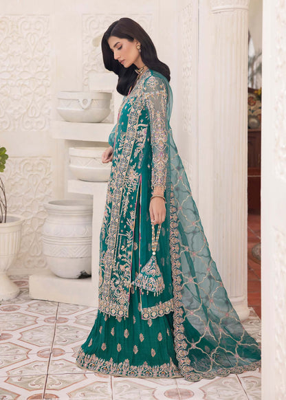 Kanwal Malik | Mirha Eid Luxury Pret 25 | Maya S Teal Synthetic Organza