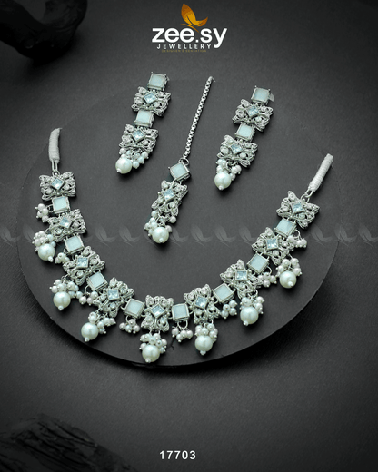 Harbor Necklace Silver Pearl