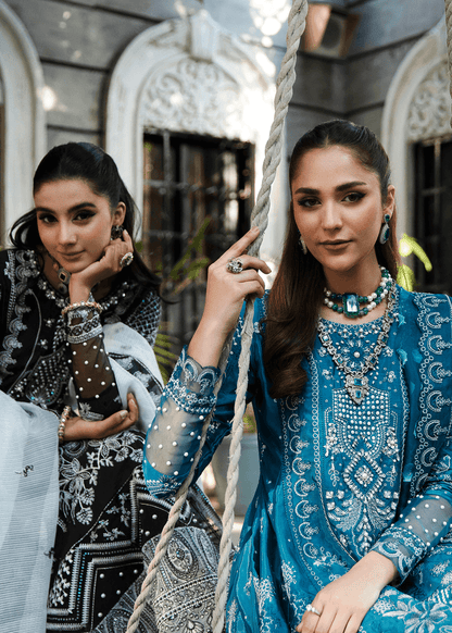 Maria Osama Khan | Rang e Noor Eid Edit | Neel Kamal - Pakistani Designer Dress - by Maria Osama Khan | Type: Luxury - 100% Original at Saira Sultan