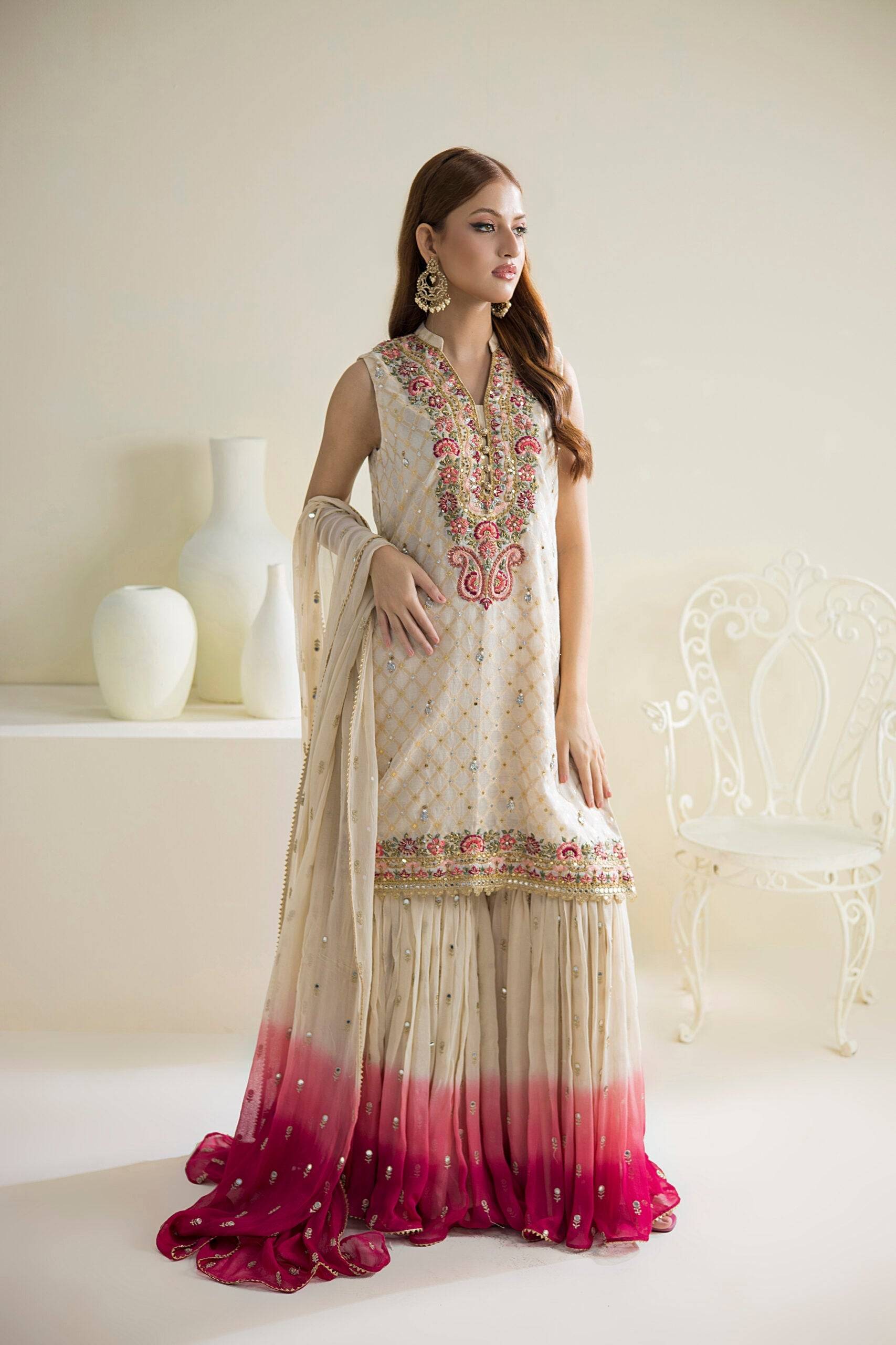 Farhat Jahan | Luxury Pret | Chaandni - Pakistani Designer Dress - by Farhat Jahan | Type: Formal - 100% Original at Saira Sultan