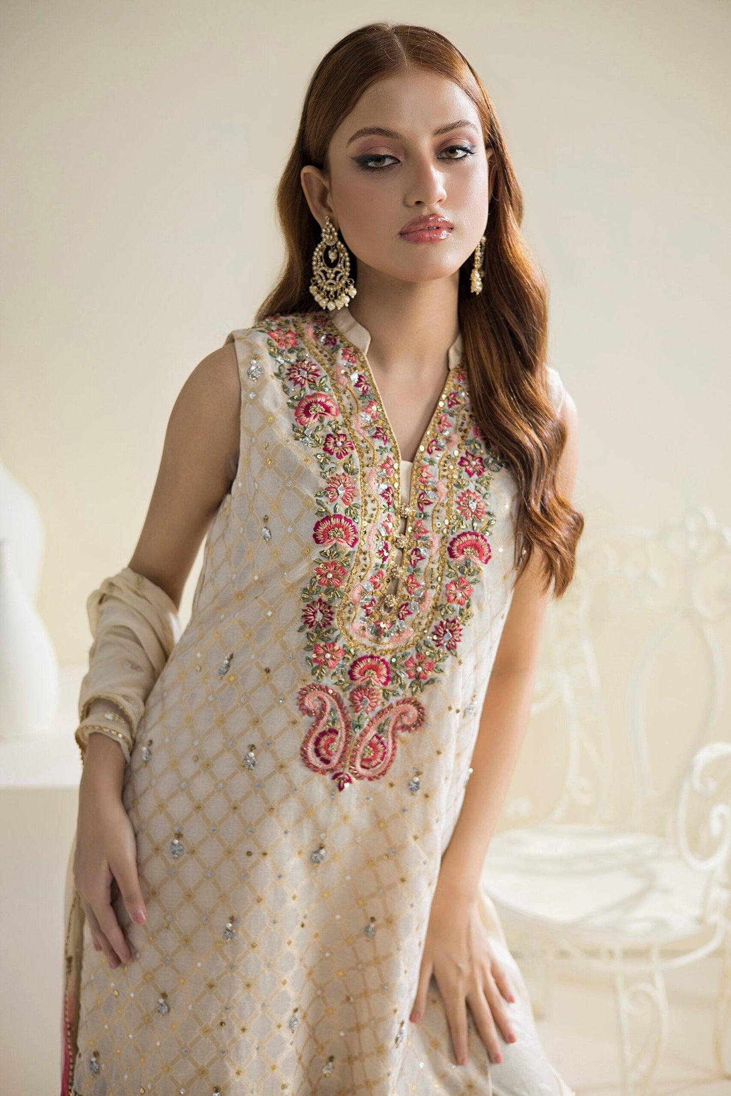 Farhat Jahan | Luxury Pret | Chaandni - Pakistani Designer Dress - by Farhat Jahan | Type: Formal - 100% Original at Saira Sultan
