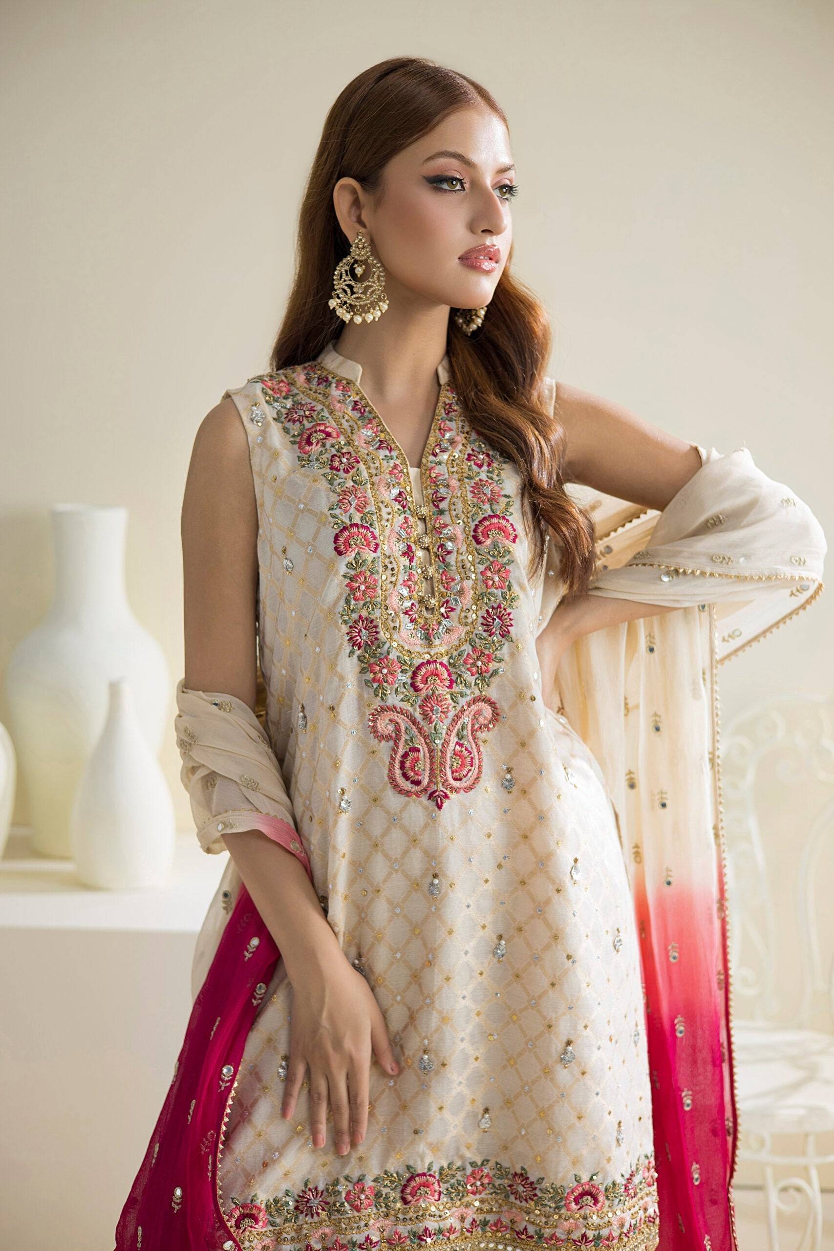 Farhat Jahan | Luxury Pret | Chaandni - Pakistani Designer Dress - by Farhat Jahan | Type: Formal - 100% Original at Saira Sultan