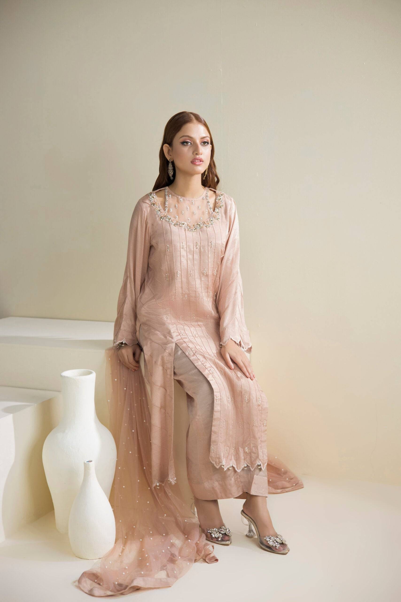 Farhat Jahan | Luxury Pret | Lily - Pakistani Designer Dress - by Farhat Jahan | Type: Formal - 100% Original at Saira Sultan