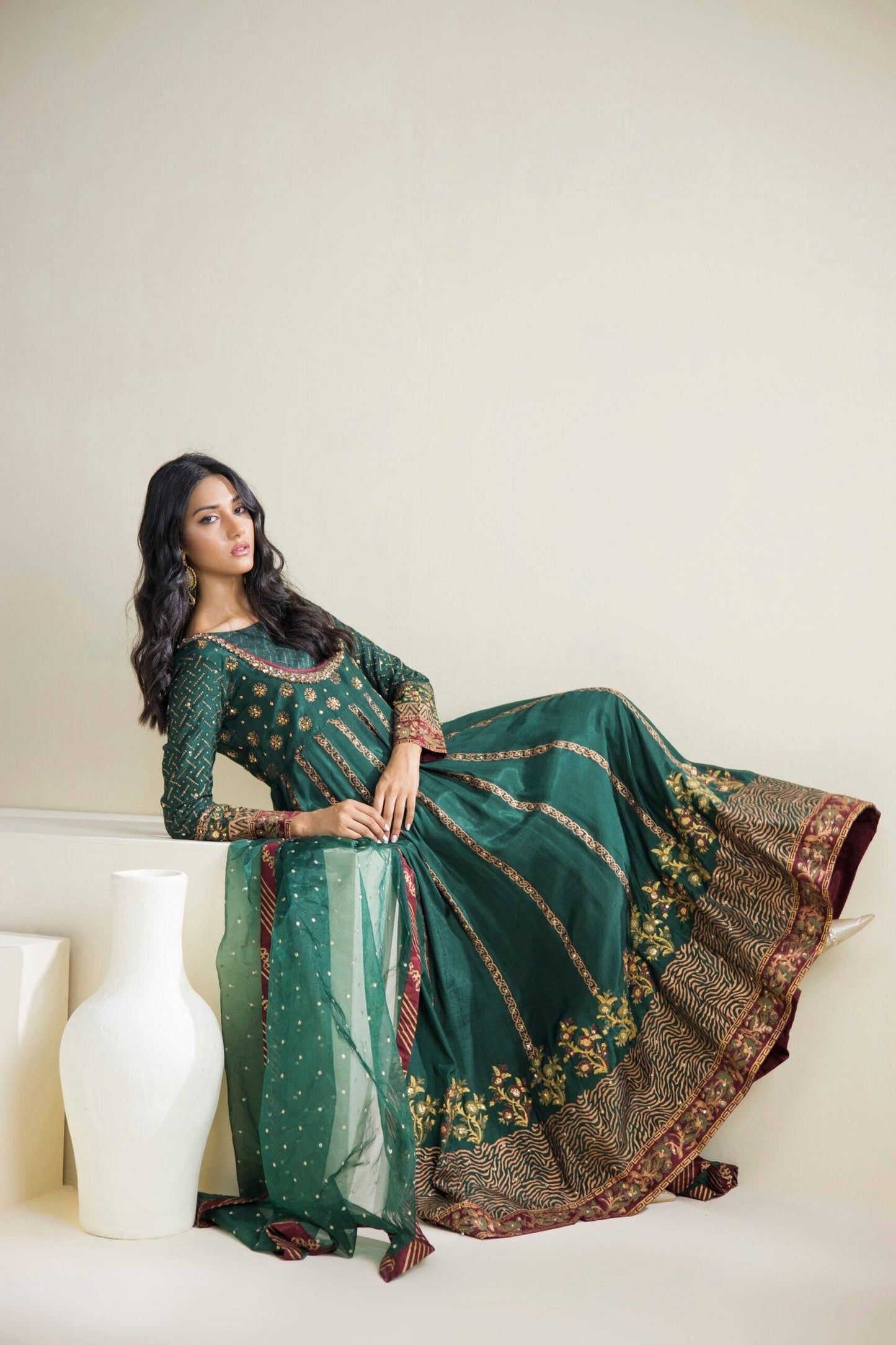 Farhat Jahan | Luxury Pret | Reyah - Pakistani Designer Dress - by Farhat Jahan | Type: Formal - 100% Original at Saira Sultan