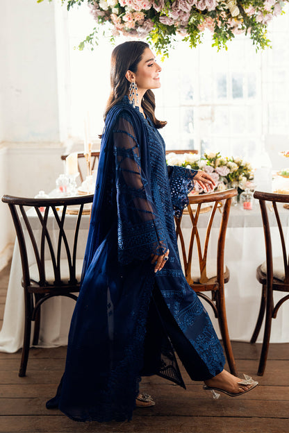 Azure | Vogue Formals | Imperial Midnight Custom Size Navy Blue Chiffon