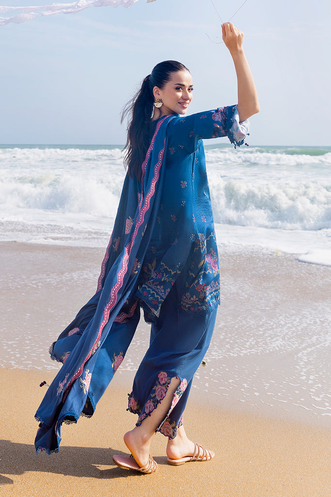 Cross Stitch | Cotton Satin 25 | INK BLOOM - Pakistani Designer Dress - by Cross Stitch - Type : Ladies Clothes - 100% Original at Saira Sultan