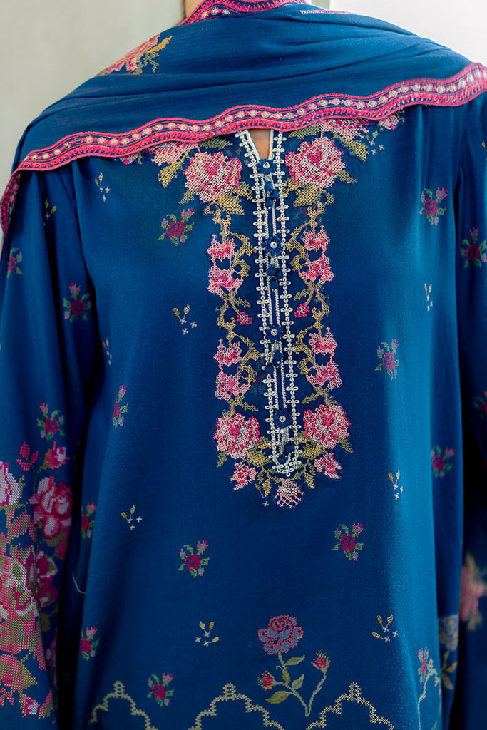 Cross Stitch | Cotton Satin 25 | INK BLOOM - Pakistani Designer Dress - by Cross Stitch - Type : Ladies Clothes - 100% Original at Saira Sultan