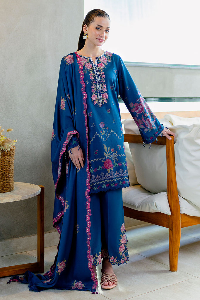 Cross Stitch | Cotton Satin 25 | INK BLOOM - Pakistani Designer Dress - by Cross Stitch - Type : Ladies Clothes - 100% Original at Saira Sultan