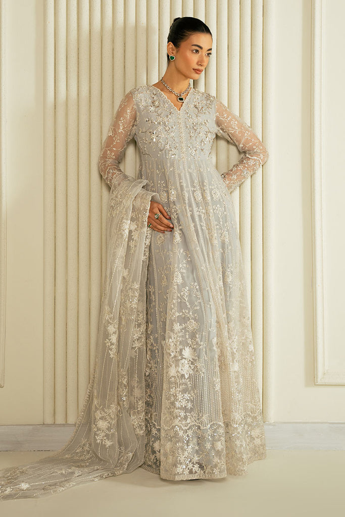 Cross Stitch | Wedding Collection 25 | WHISPERING BLUE XS Gray Organza
