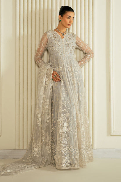Cross Stitch | Wedding Collection 25 | WHISPERING BLUE XS Gray Organza