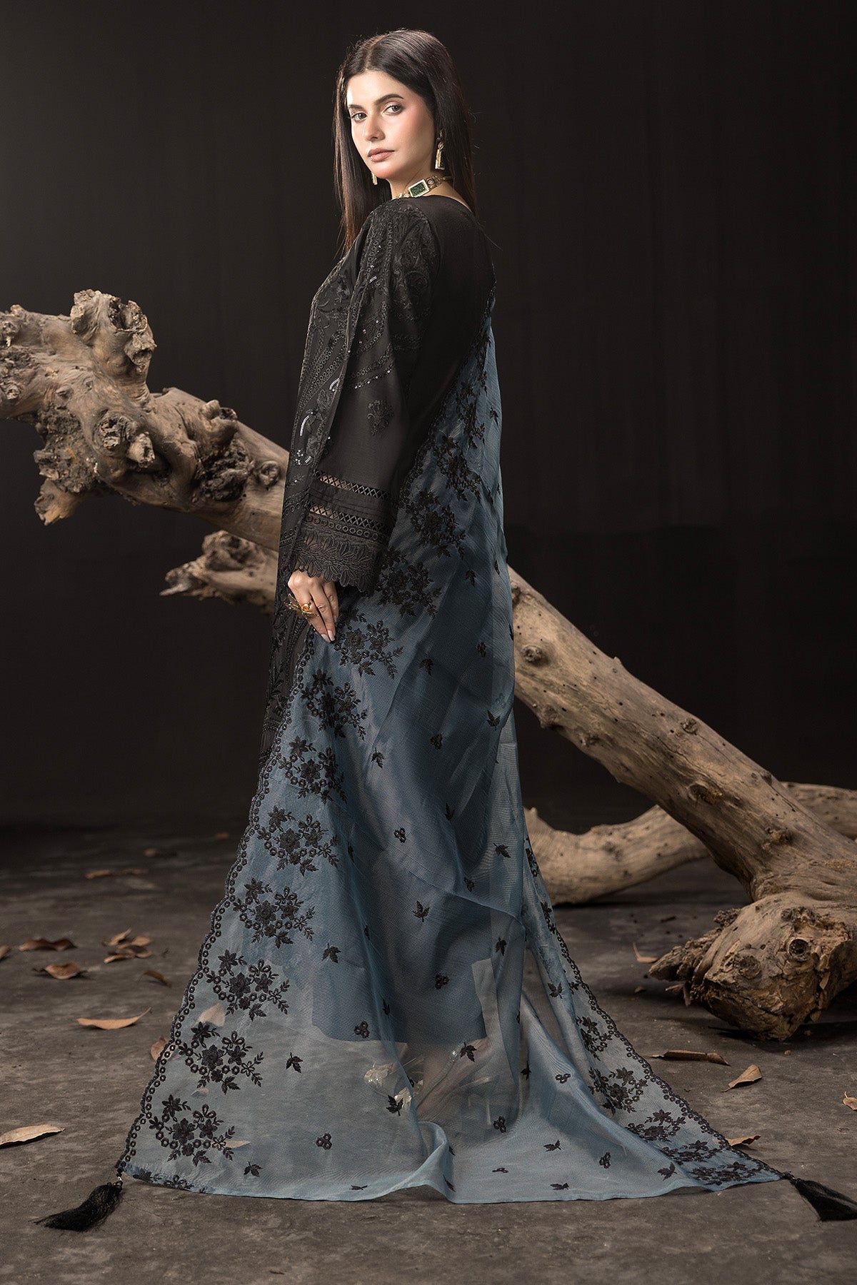 Imrozia Premium | Gulzar e Dil | I.P-100 Dilcheen M Black Viscose