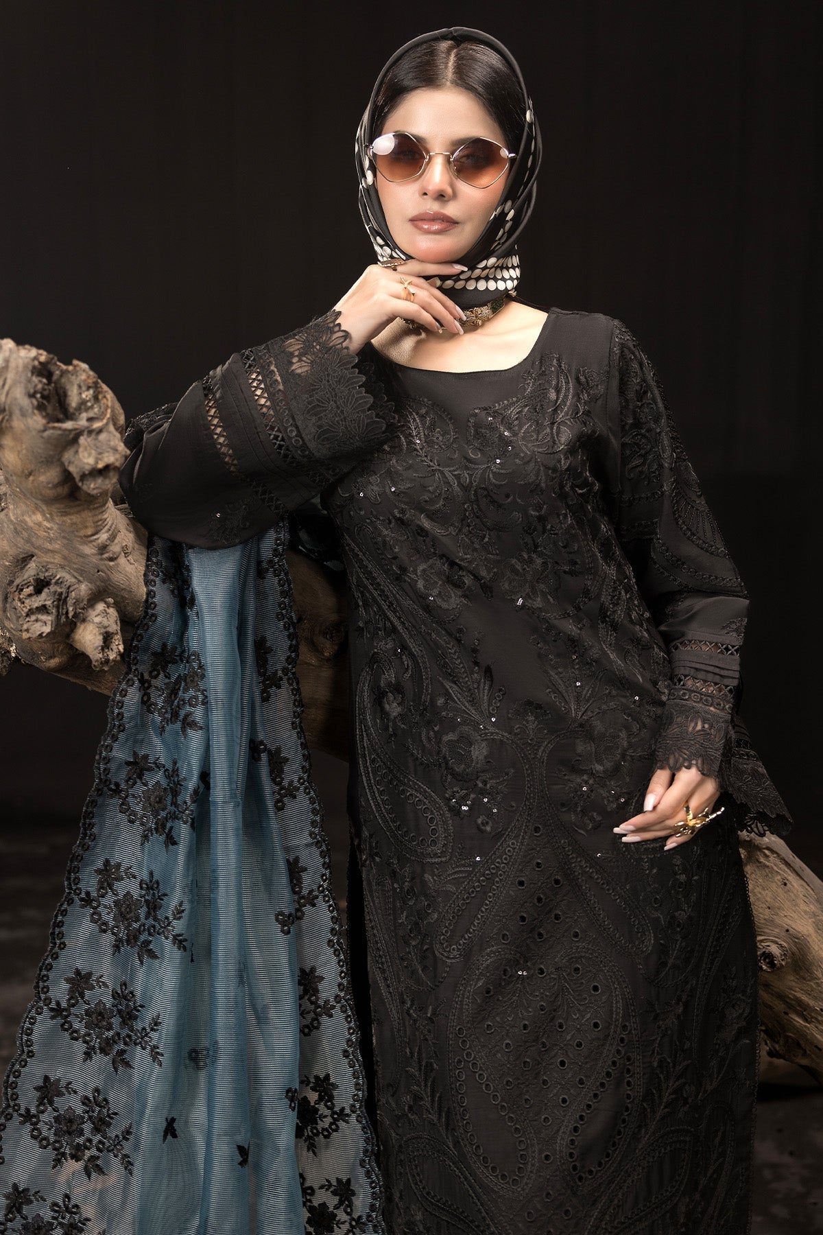 Imrozia Premium | Gulzar e Dil | I.P-100 Dilcheen XL Black Viscose
