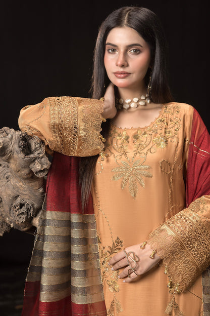 Imrozia Premium | Gulzar e Dil | I.P-101 Firdous L Champagne Gold Viscose