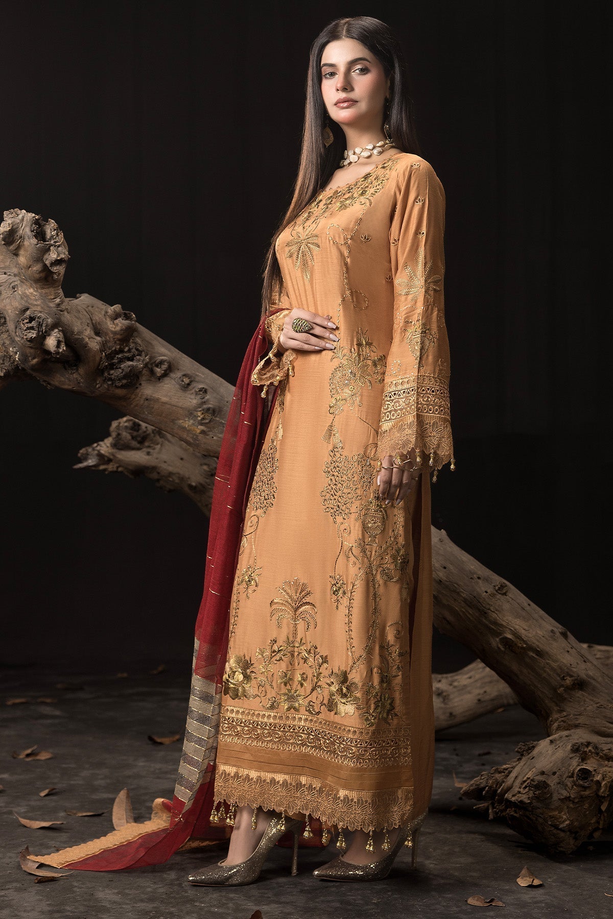 Imrozia Premium | Gulzar e Dil | I.P-101 Firdous M Champagne Gold Viscose