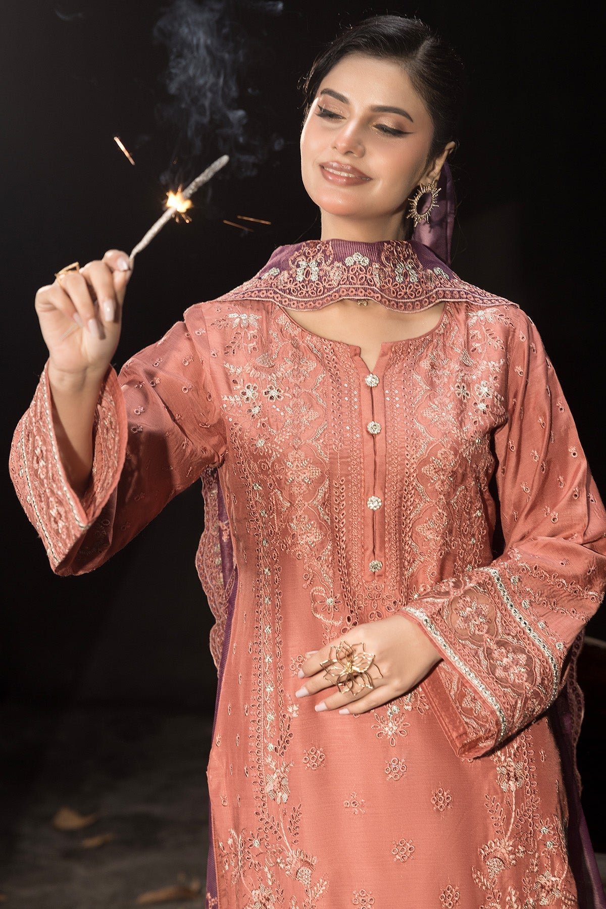 Imrozia Premium | Gulzar e Dil | I.P-102 Gul L Coral Viscose