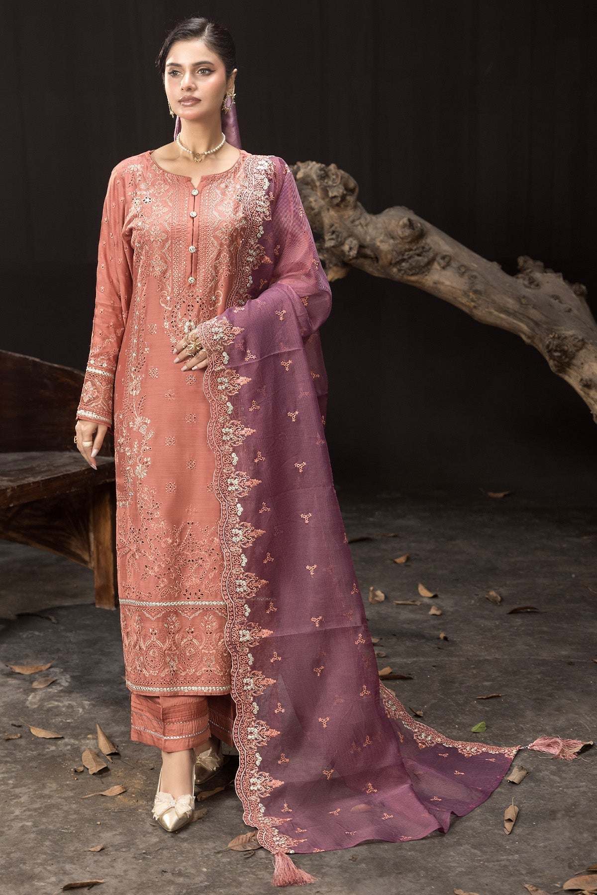 Imrozia Premium | Gulzar e Dil | I.P-102 Gul M Coral Viscose