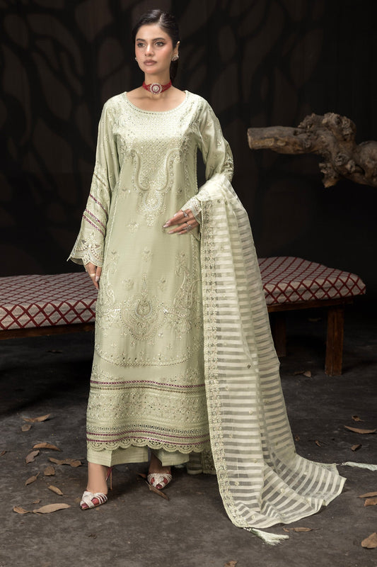 Imrozia Premium | Gulzar e Dil | I.P-103 Hina XS Mint Gray Viscose