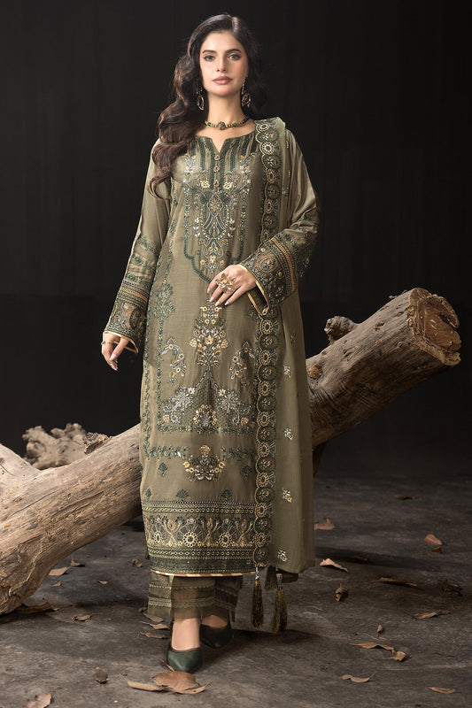 Imrozia Premium | Gulzar e Dil | I.P-105 Dilfareb XS Olive Haze Viscose