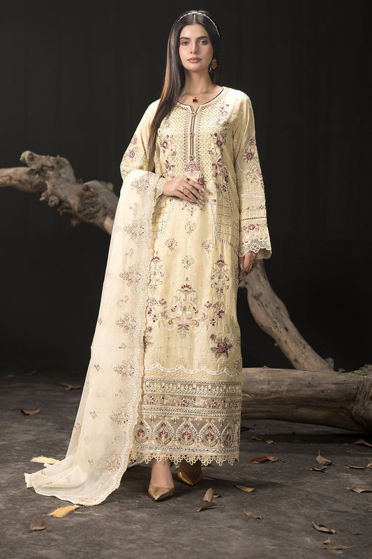 Imrozia Premium | Gulzar e Dil | I.P-97 Mehr XS Pastel Yellow Viscose