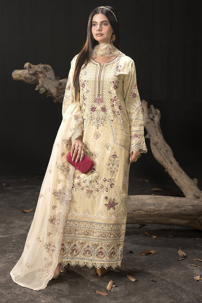 Imrozia Premium | Gulzar e Dil | I.P-97 Mehr M Pastel Yellow Viscose