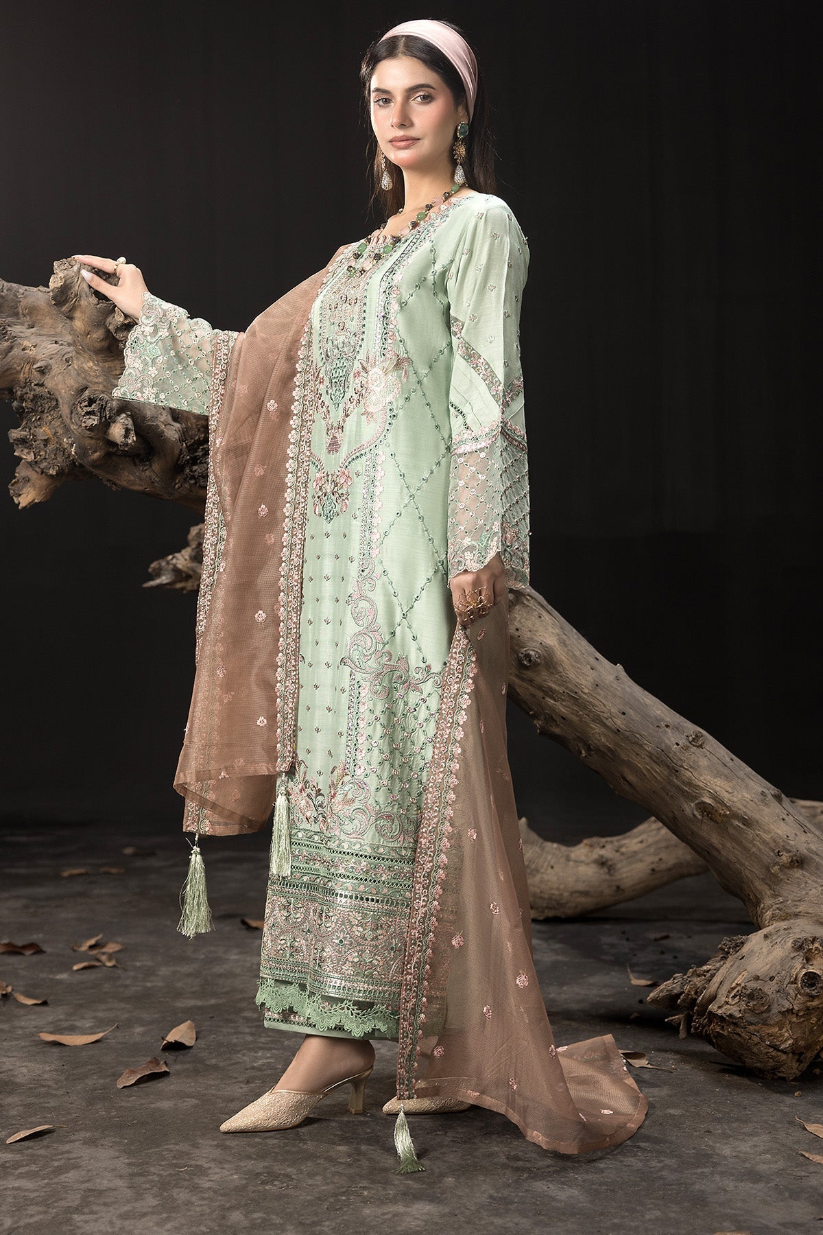 Imrozia Premium | Gulzar e Dil | I.P-99 Naghma S Pastel Mint Viscose