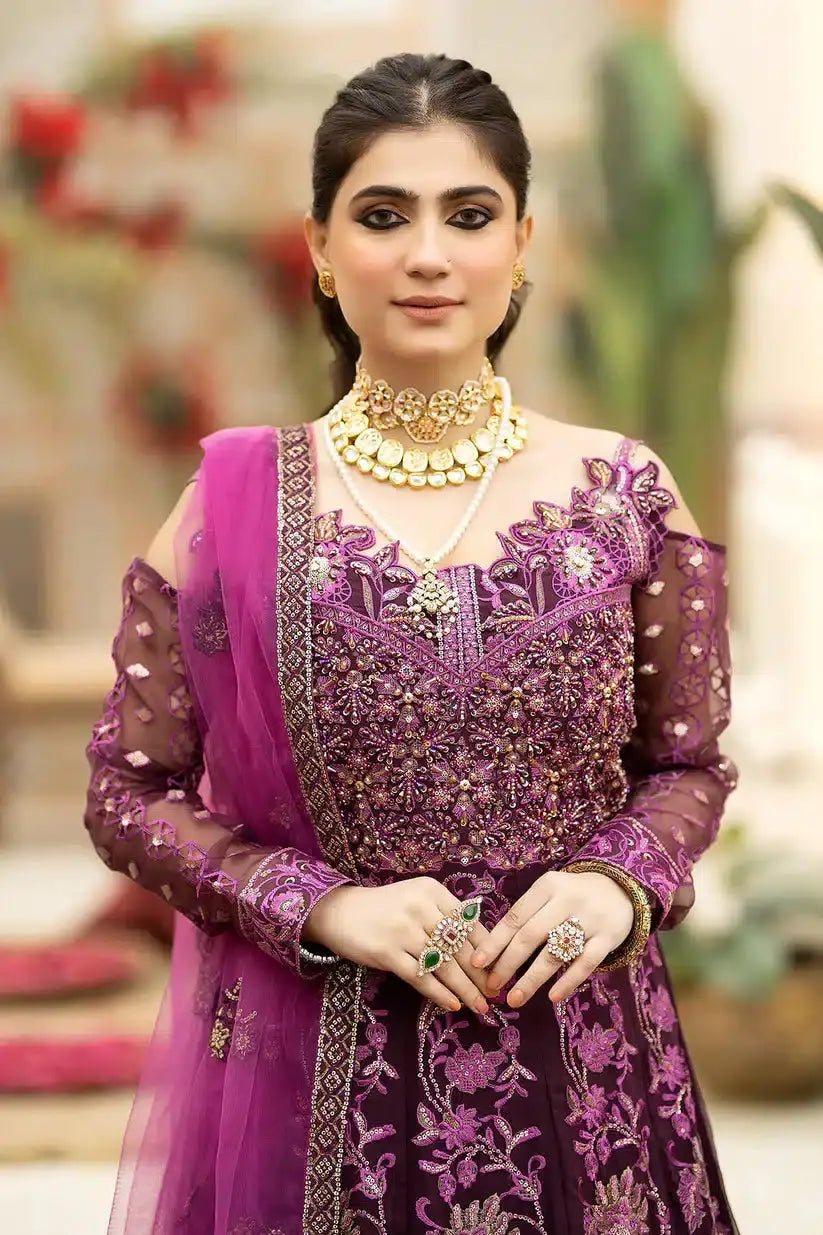 Imrozia Premium | Falesia Formals 23 | L-261 Lucida Purple - Pakistani Designer Dress - by Imrozia Premium | Type: Formal - 100% Original at Saira Sultan