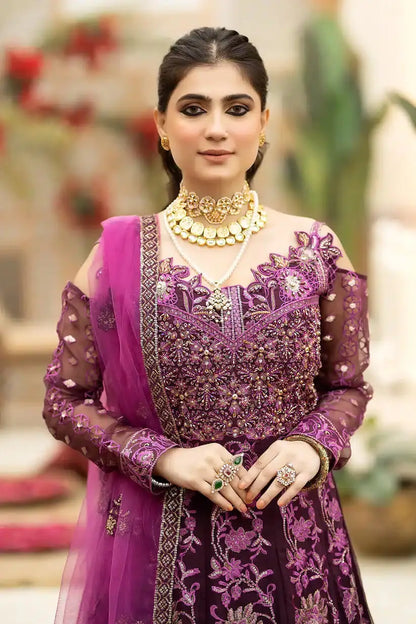 Imrozia Premium | Falesia Formals 23 | L-261 Lucida Purple - Pakistani Designer Dress - by Imrozia Premium | Type: Formal - 100% Original at Saira Sultan