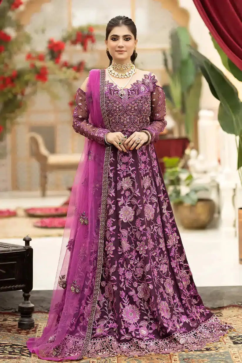 Imrozia Premium | Falesia Formals 23 | L-261 Lucida Purple - Pakistani Designer Dress - by Imrozia Premium | Type: Formal - 100% Original at Saira Sultan