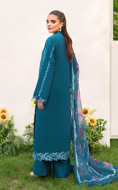 Asifa and Nabeel | Eden Cambric 25 | Iris Cloud ECU25-05 - Pakistani Designer Dress - by Asifa and Nabeel - Type : Ladies Clothes - 100% Original at Saira Sultan