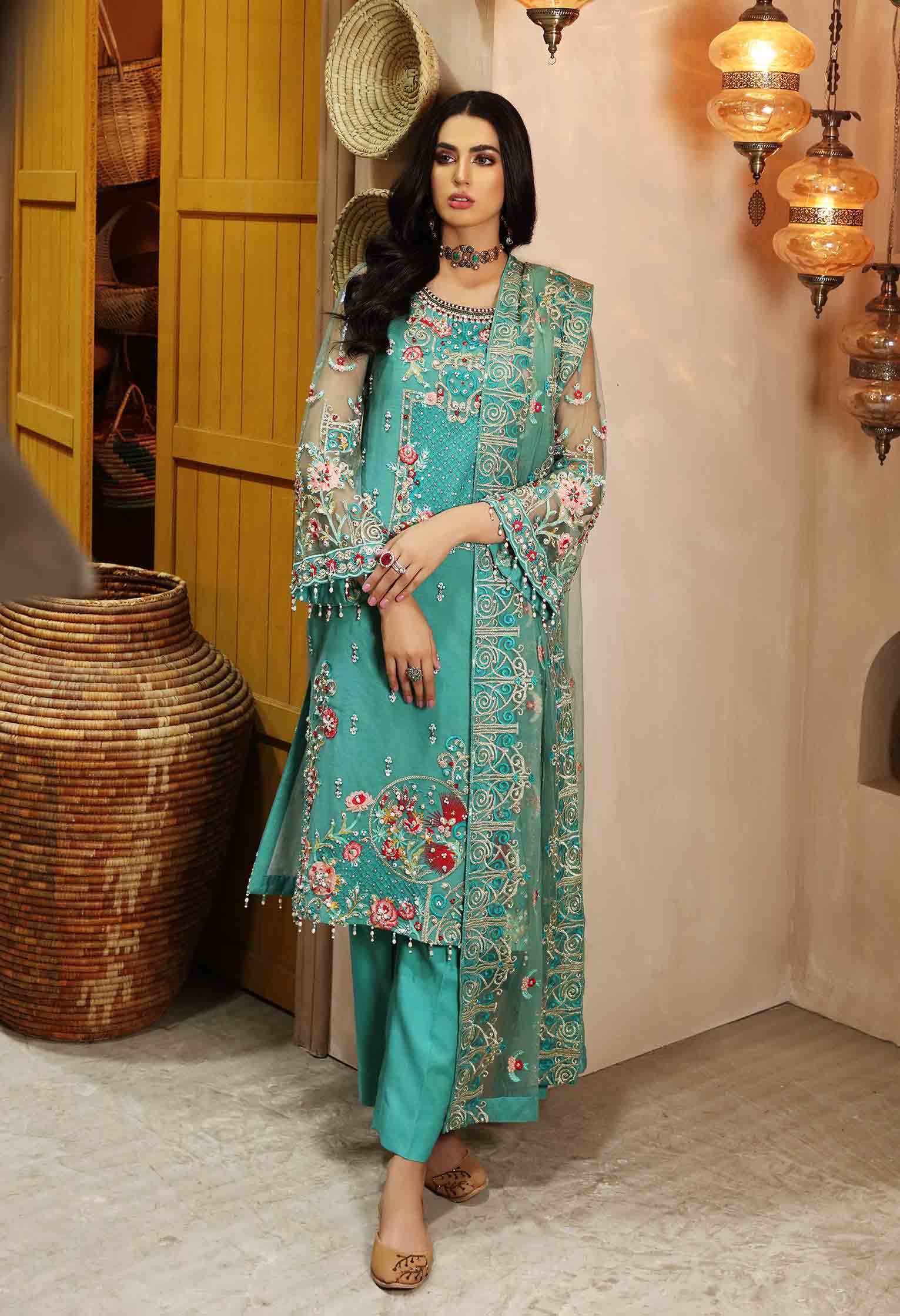 Waqas Shah | Ishq Naama | IVORY SAWN - Pakistani Designer Dress - by Waqas Shah | Type: Formal - 100% Original at Saira Sultan