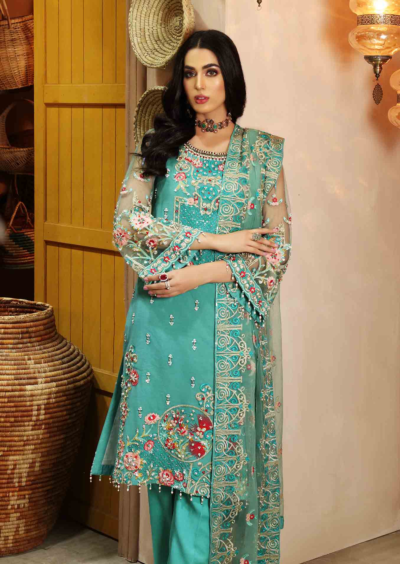 Waqas Shah | Ishq Naama | IVORY SAWN - Pakistani Designer Dress - by Waqas Shah | Type: Formal - 100% Original at Saira Sultan