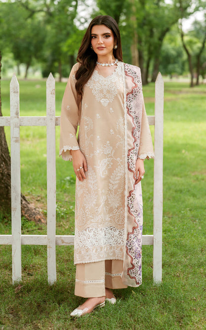 Asifa and Nabeel | Eden Cambric 25 | Ivory Haze ECU25-03 - Pakistani Designer Dress - by Asifa and Nabeel - Type : Ladies Clothes - 100% Original at Saira Sultan