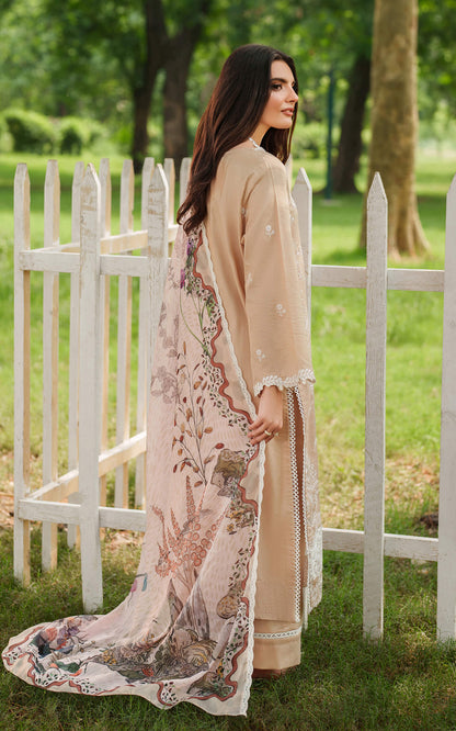 Asifa and Nabeel | Eden Cambric 25 | Ivory Haze ECU25-03 - Pakistani Designer Dress - by Asifa and Nabeel - Type : Ladies Clothes - 100% Original at Saira Sultan