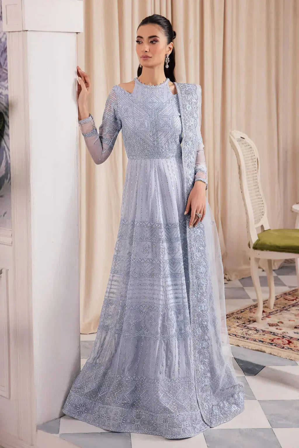 Iznik | Chinnon Chiffon | CC-38 IZARA - Pakistani Designer Dress - by Iznik | Type: Formal - 100% Original at Saira Sultan