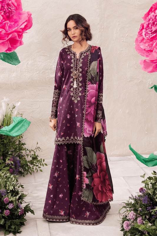 Iznik | Dahlia Embroidered Lawn | DL-06 - Pakistani Designer Dress - by Iznik | Type: Luxury - 100% Original at Saira Sultan