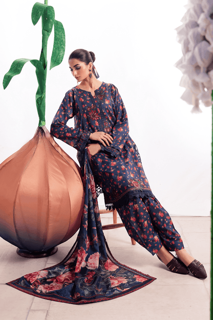 Iznik | Dahlia Embroidered Lawn | DL-07 - Pakistani Designer Dress - by Iznik | Type: Luxury - 100% Original at Saira Sultan