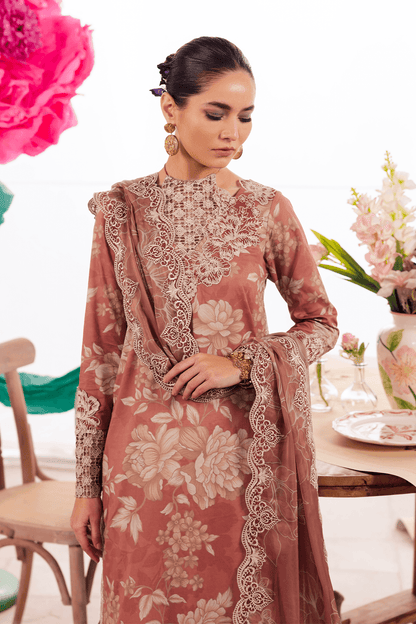 Iznik | Dahlia Embroidered Lawn | DL-12 - Pakistani Designer Dress - by Iznik | Type: Luxury - 100% Original at Saira Sultan