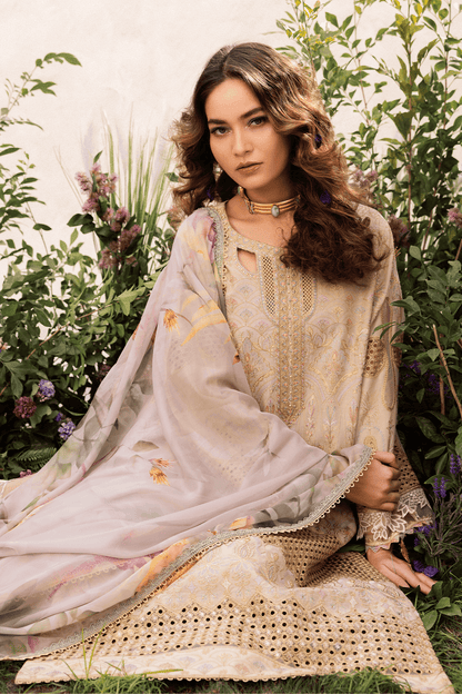 Iznik | Dahlia Embroidered Lawn | DL-03 - Pakistani Designer Dress - by Iznik | Type: Luxury - 100% Original at Saira Sultan