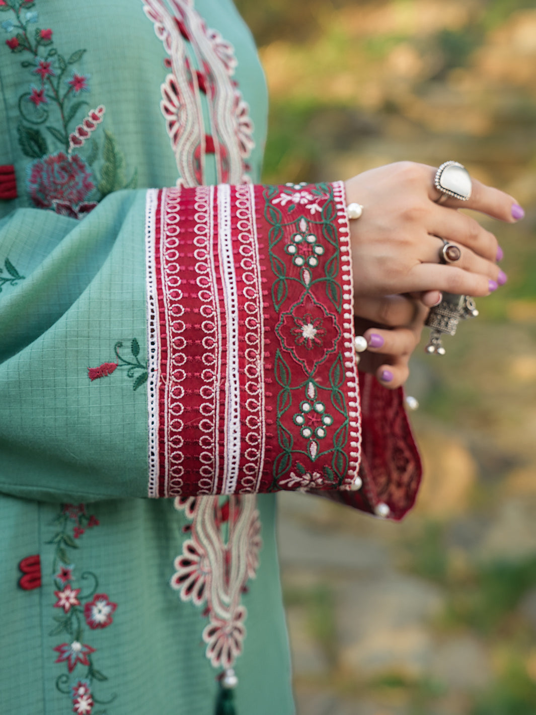 Hemstitch | The Garden Lawn | Jade - Pakistani Designer Dress - by Hemstitch - Type : Ladies Clothes - 100% Original at Saira Sultan