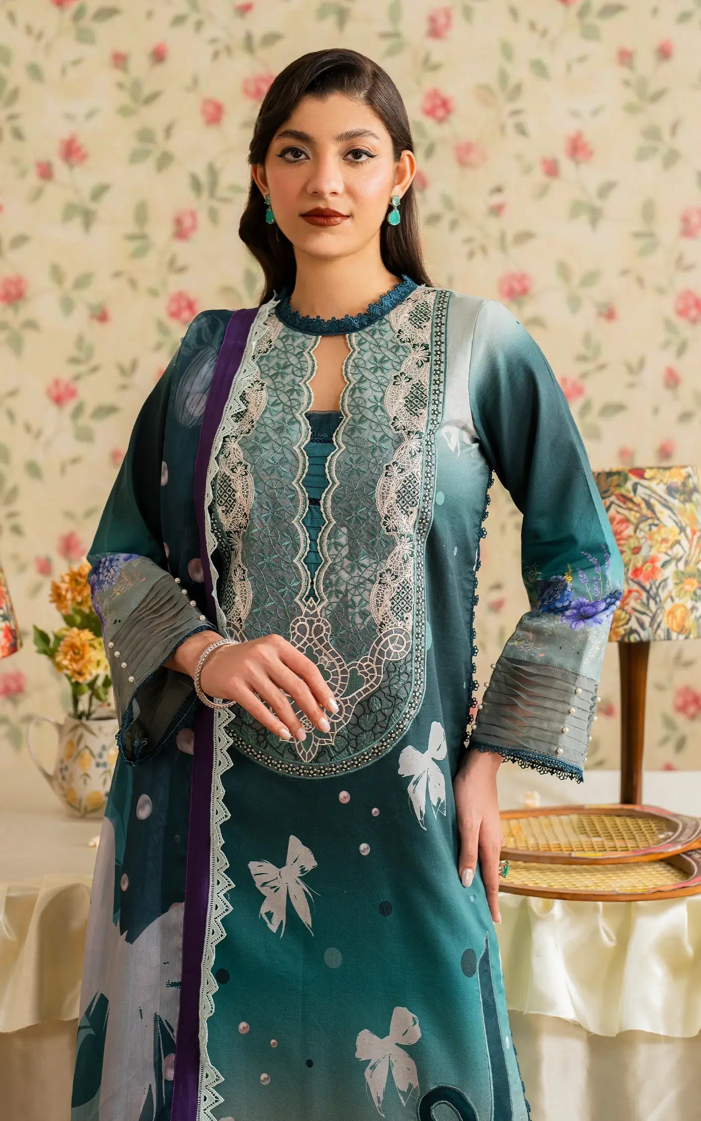 Asifa and Nabeel | Meraki Vintage 25 | Jal (MVL25-09) M Blue Lawn