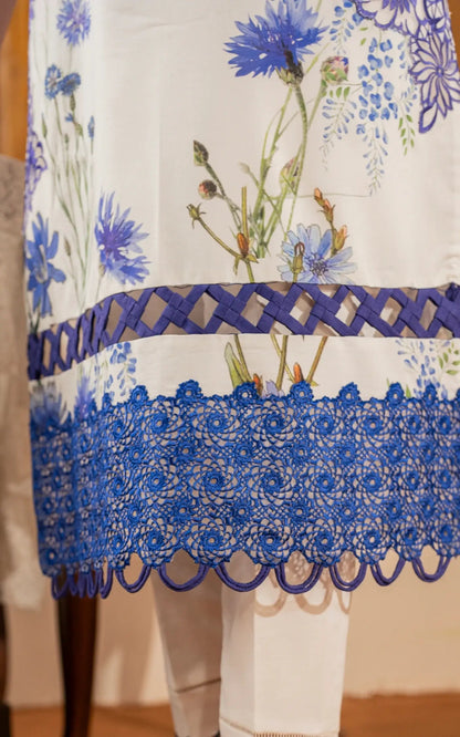 Asifa and Nabeel | Meraki Vintage 25 | Jaamun (MVL25-06) XL Off White Lawn