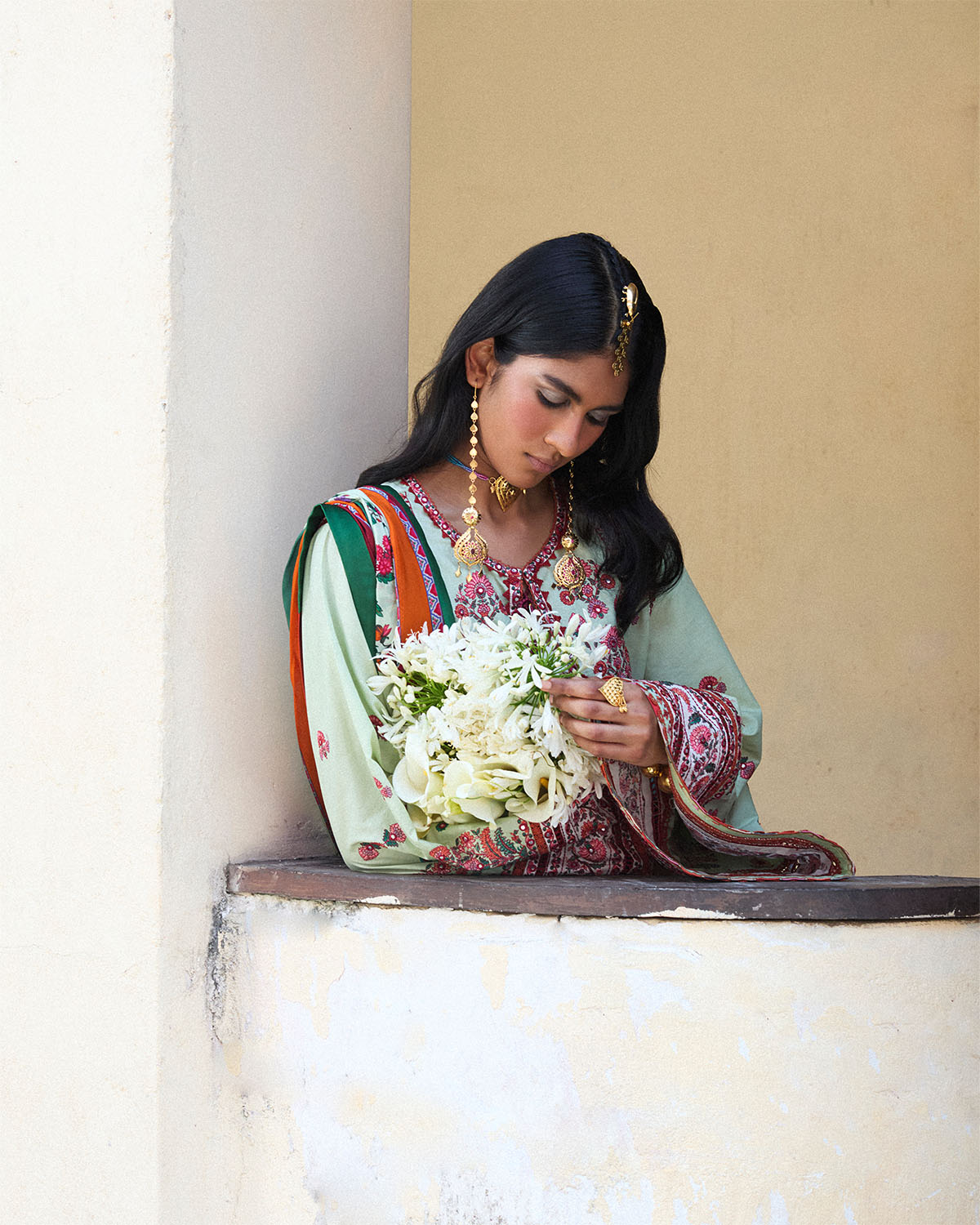 Jugnu | SS 25 | Rupal XL Light Ferozi Cotton