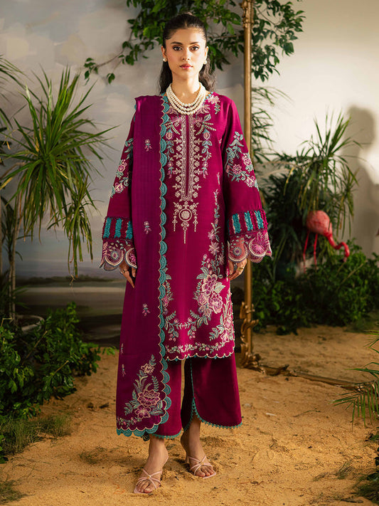 Mahnur | Kaia Slub Linen 25 | K - 09 | 3 PC LINEN - Pakistani Designer Dress - by Mahnur - Type : Ladies Clothes - 100% Original at Saira Sultan