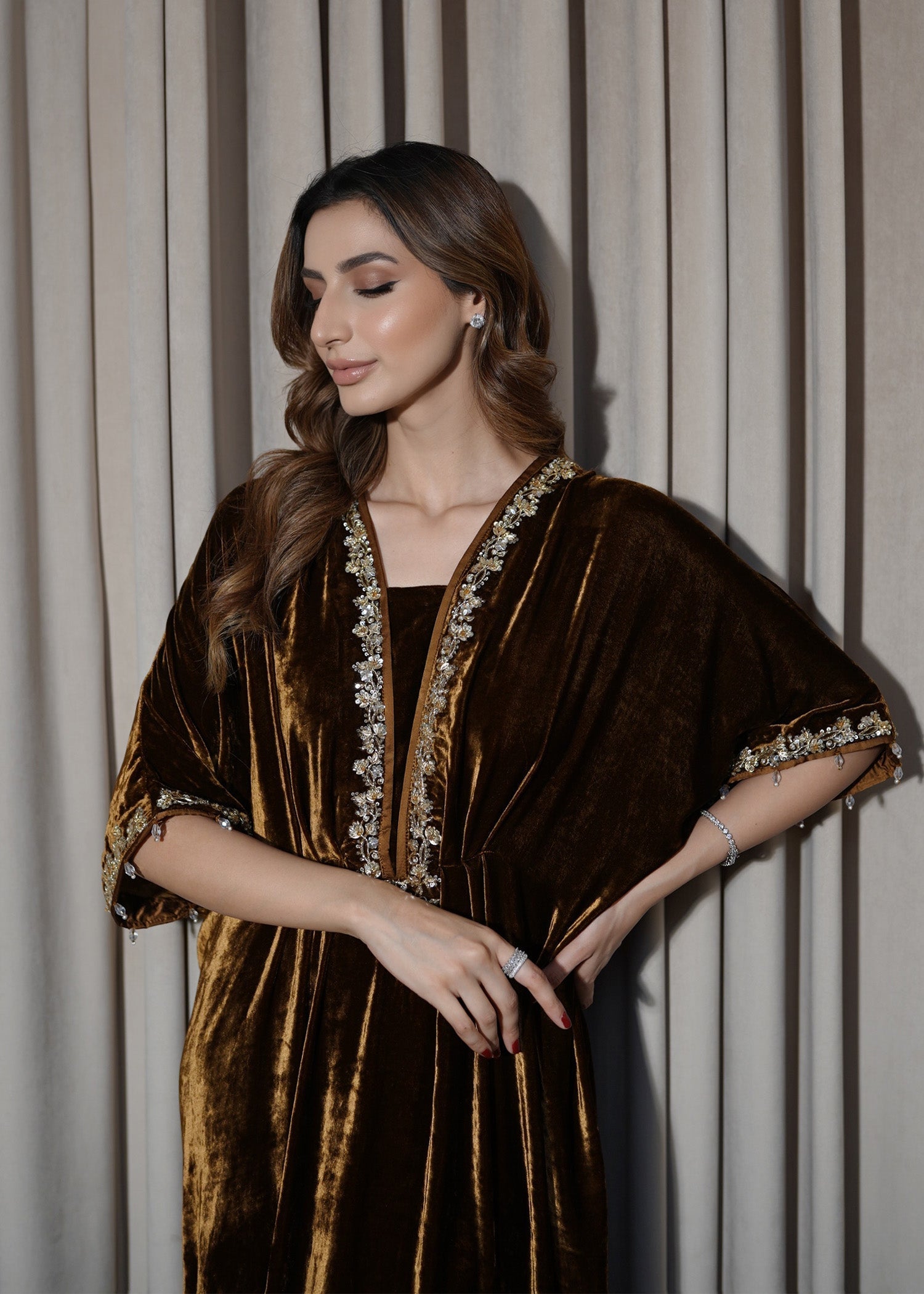 Mahum Asad | Voila Velvets | Topaz L Gold Velvet