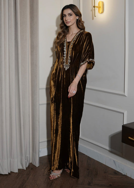 Mahum Asad | Voila Velvets | Topaz XS Gold Velvet