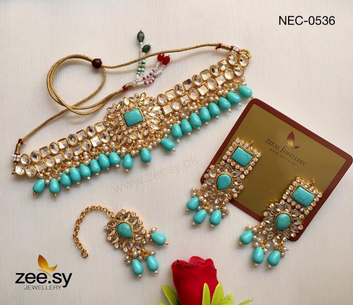 Kundan Necklace-0536 Feroza