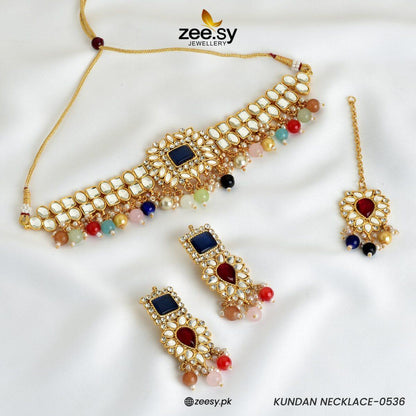 Kundan Necklace-0536 Multi