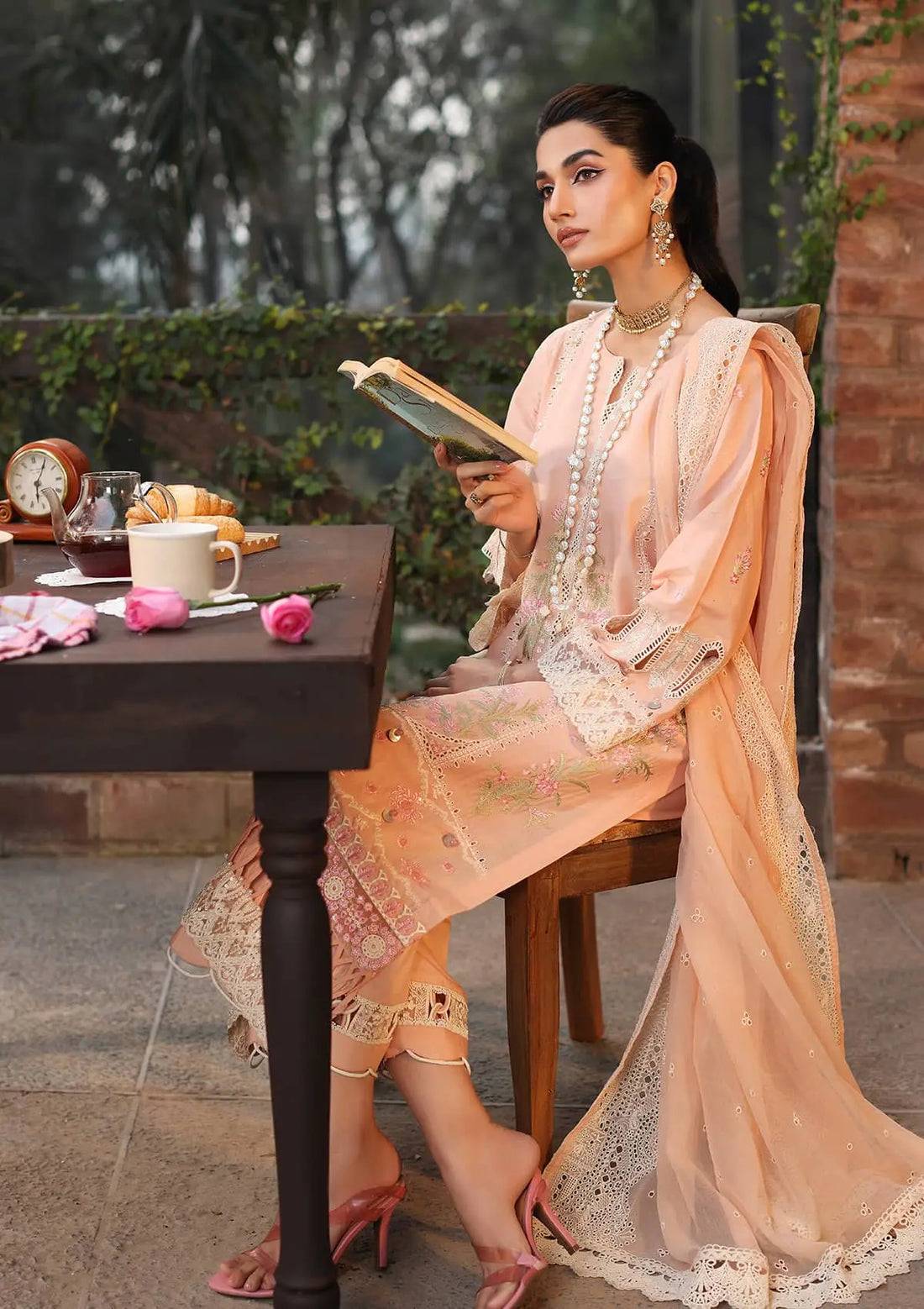 Kahf Premium | Festive Lawn 24 | KFL-11 MAAHRU - Pakistani Designer Dress - by Kahf Premium | Type: Luxury - 100% Original at Saira Sultan