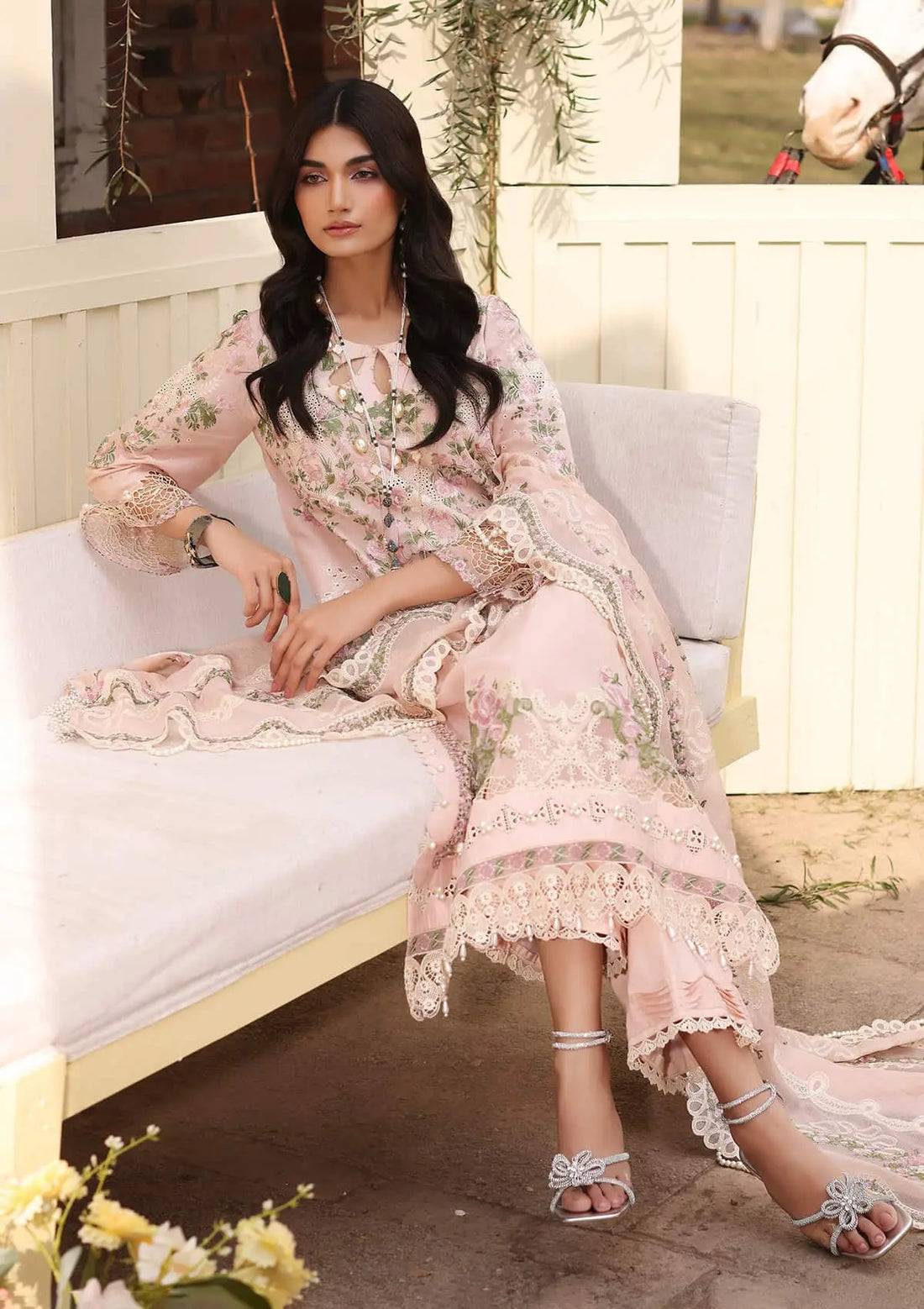 Kahf Premium | Festive Lawn 24 | KFL-09B NORA - Pakistani Designer Dress - by Kahf Premium | Type: Luxury - 100% Original at Saira Sultan