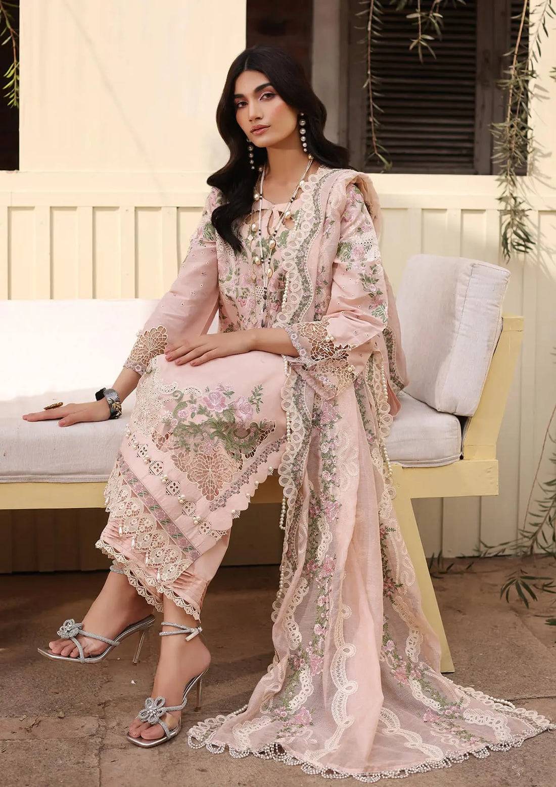Kahf Premium | Festive Lawn 24 | KFL-09B NORA - Pakistani Designer Dress - by Kahf Premium | Type: Luxury - 100% Original at Saira Sultan